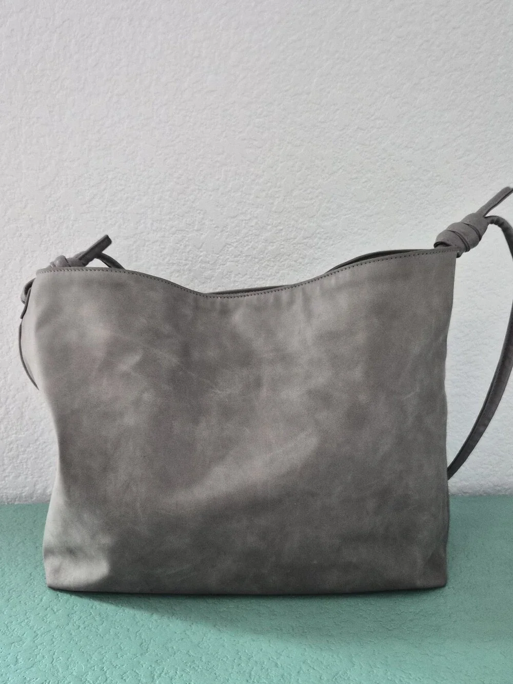 ​8 Other Reasons Betsey Slouch Tote Gray Minimalist Boho Vegan